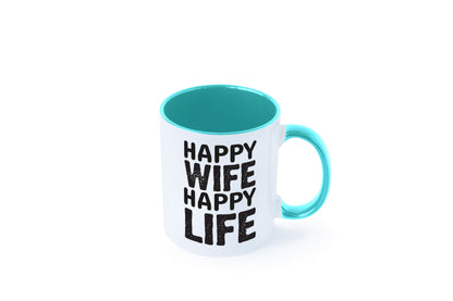Happy Wife | Ehemann Tasse Ehefrau Humor Statement Geschenkidee
