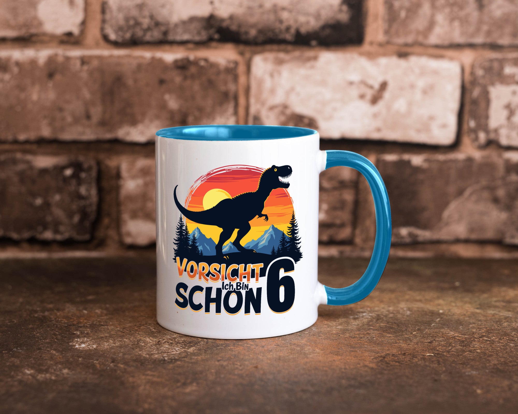 6. Geburtstag | 6 Jahre Dinosaurier Geschenkidee Humor Tasse