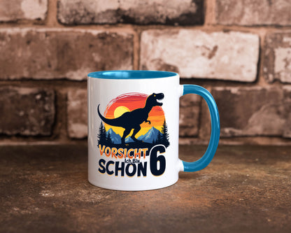6. Geburtstag | 6 Jahre Dinosaurier Geschenkidee Humor Tasse