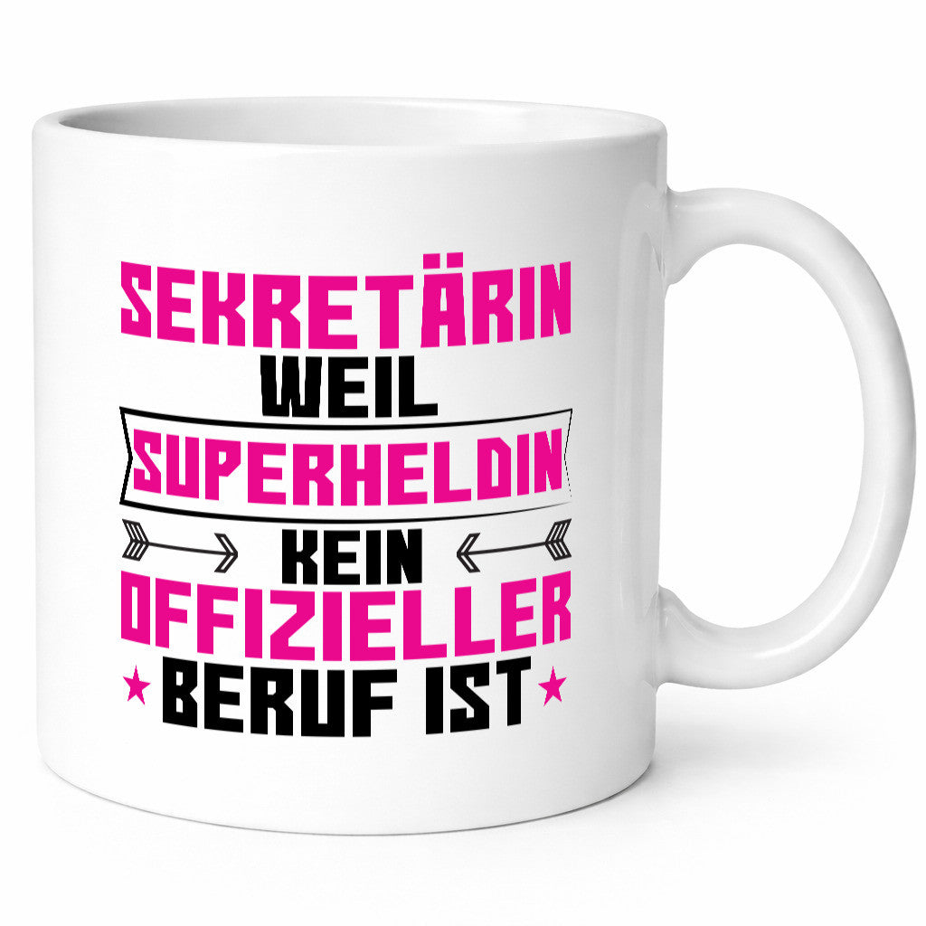 Superheldin Sekretärin | Büro lustig Arbeit Kollegen Geschenk Tasse