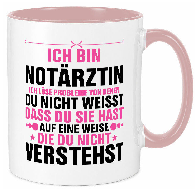 Löse Probleme: Notärztin | Ãrztin v2 lustiger Spruch Geschenk Humor Tasse