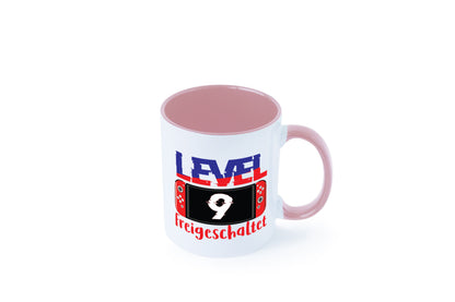 Level 9 Freigeschaltet | 9. Geburtstag Zocker Gamer Humor Geschenkidee Tasse