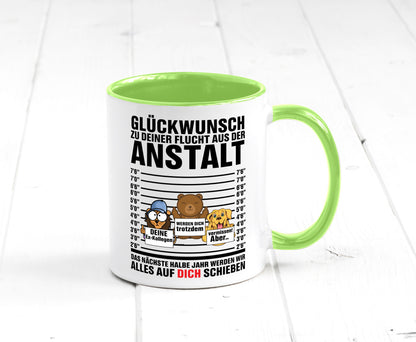 Glückwunsch zur Flucht | Arbeitskollegen Berufswechel Humor Arbeit Kollegen