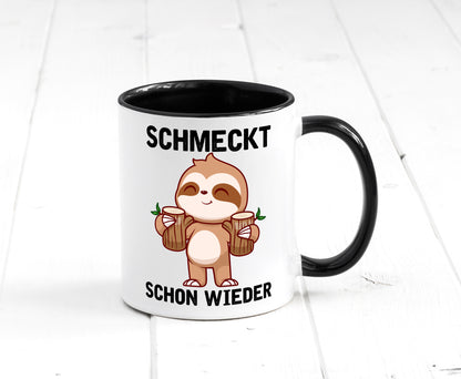 Schmeckt schon wieder | Frankfurt Hessen v2 Geschenkidee Humor Tasse