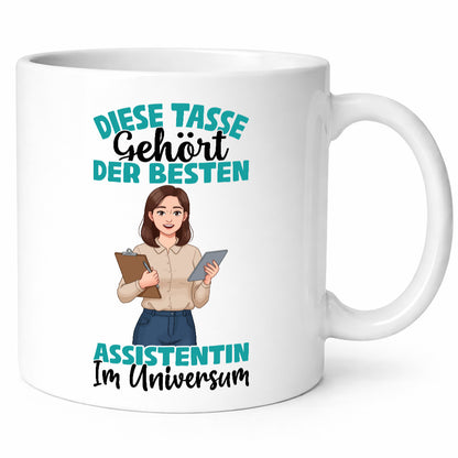 Im Universum: Assistentin | Assistenz Hilfskraft Geschenkidee Humor Tasse
