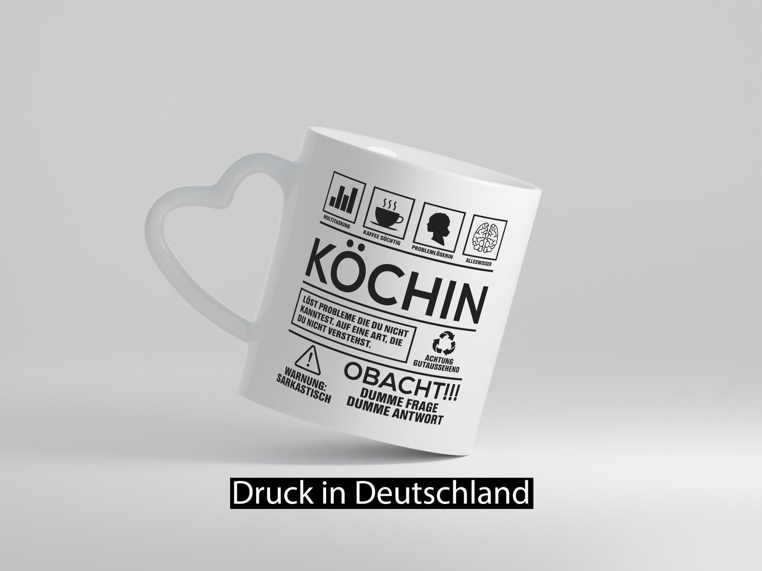 Achtung Probleme Köchin | Chefköchin Chefkoch Geschenkidee Arbeit Kollegen Büro