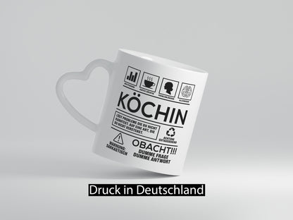 Achtung Probleme Köchin | Chefköchin Chefkoch Geschenkidee Arbeit Kollegen Büro