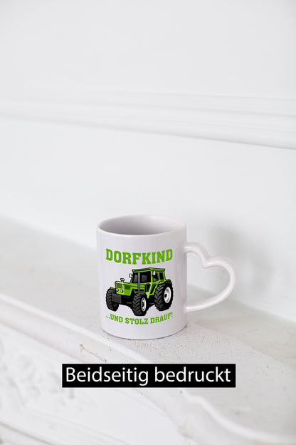 Dorfkind und stolz drauf | Traktor Tasse Bauernschaft lustig Humor Geschenkidee