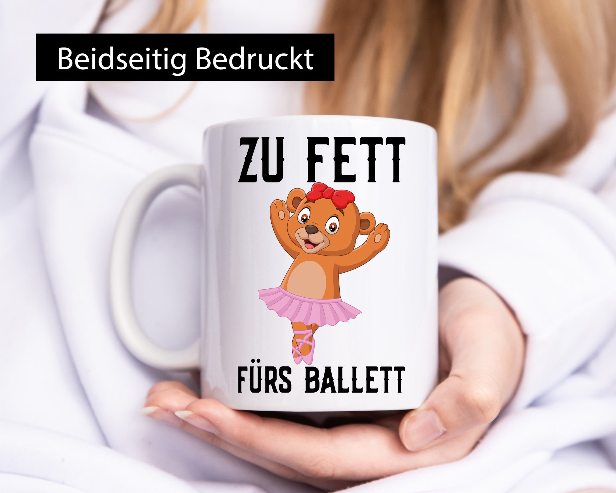 Too Fat for Ballet | Fat Bear Tutu Funny Comic Humorous Gift Idea