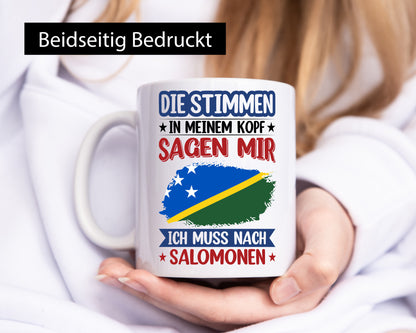 Salomonen | Urlaub Stimmen in meinem Kopf Traumland v2 Humor Geschenkidee Tasse