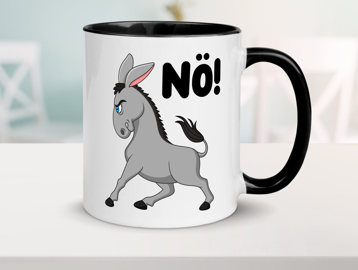 Nö | Sturer Esel hab kein bock lustig Humor Geschenkidee Geschenk Tasse