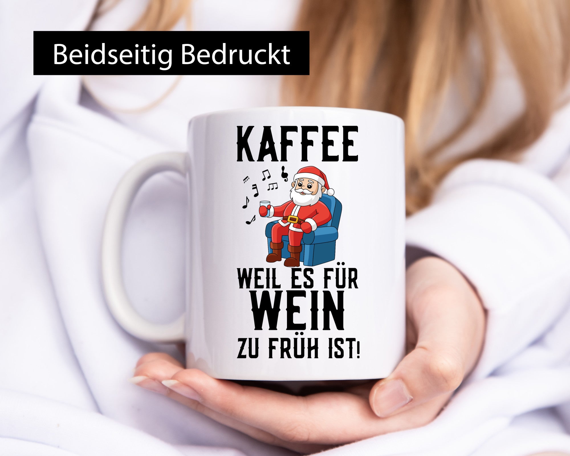 Kaffee | Wein Weihnachten Weihnachtsmann Santa Claus Geschenk Humor