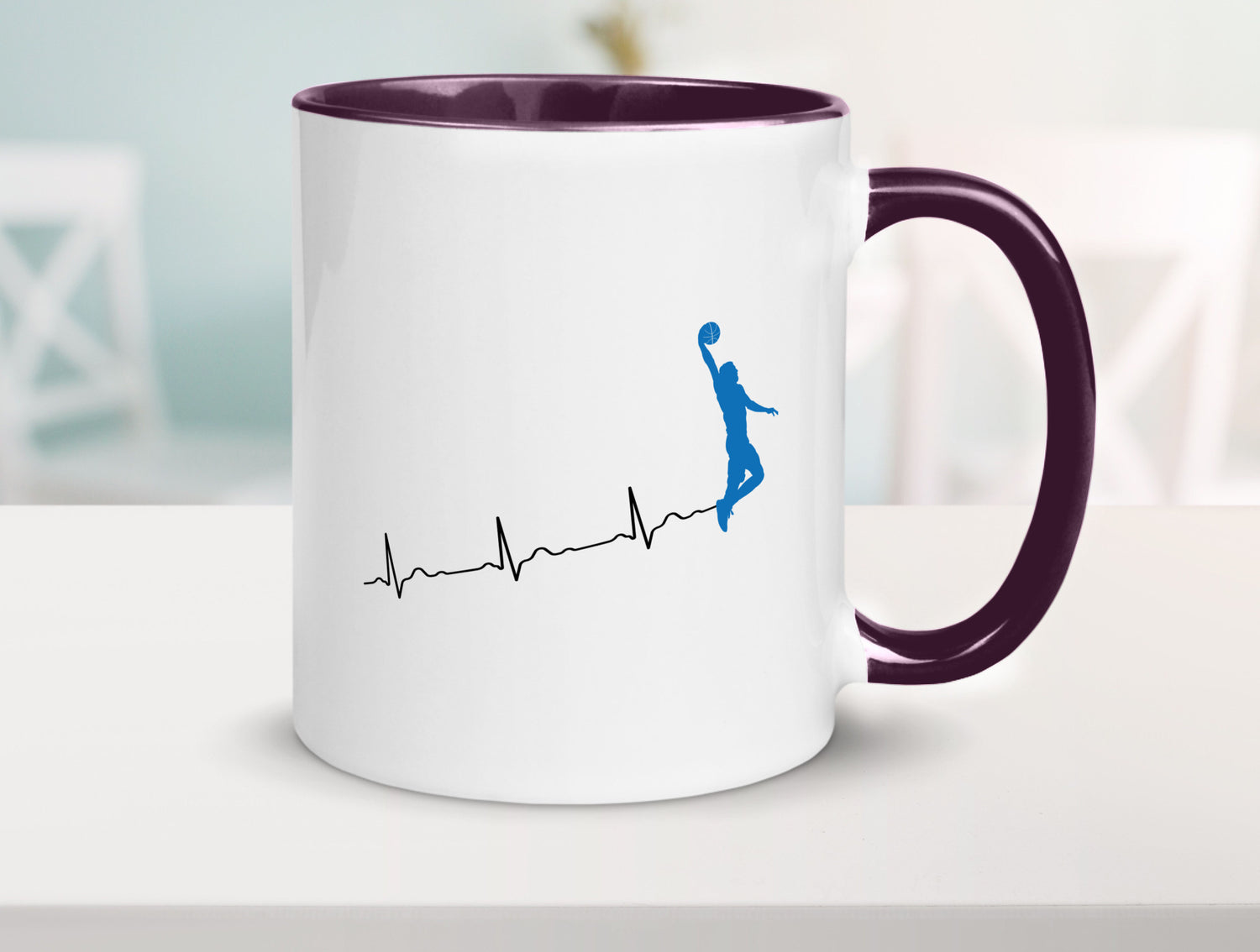 Herzschlag Basketball | Motiv Sport Ballsport Humor Geschenkidee Tasse