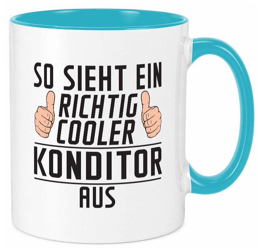 Richtig Cooler Konditor | Konditorei lustig Humor Geschenkidee Geschenk Tasse