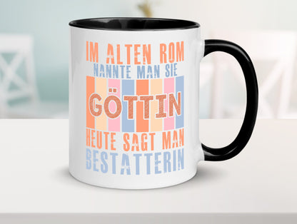 Heute sagt man: Bestatterin | Bestattung Totengräberin lustig Humor Tasse