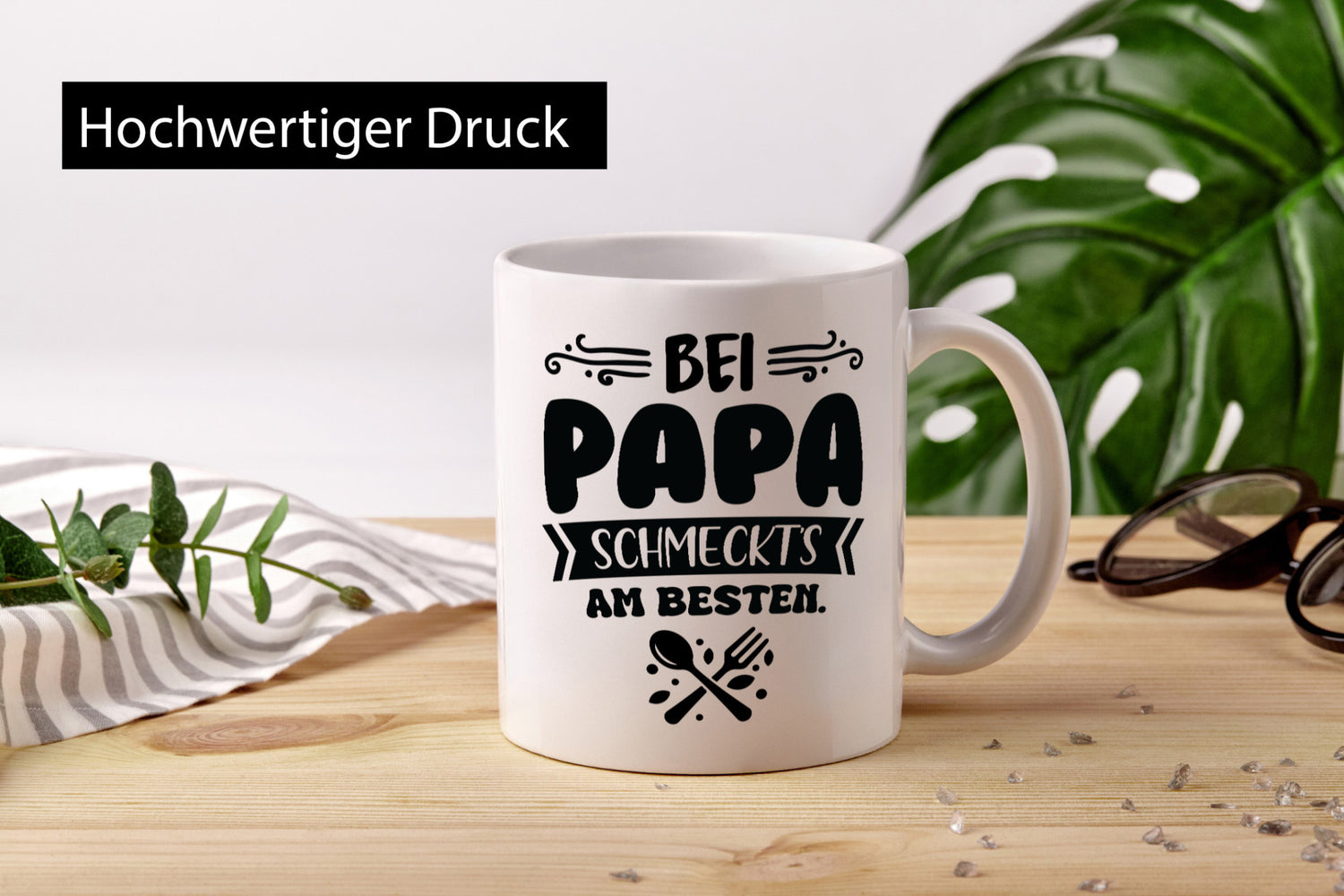 Bei papa Schmeckts am Besten | Koch lustiger Spruch Geschenk Humor Geschenkidee