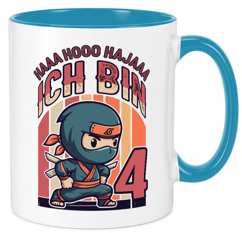 4. Geburtstag | Ninja Junge 4 Jahre lustiger Spruch Geschenk Geschenkidee Tasse