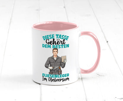 Im Universum: Fliesenleger | Fliesenlegen Bau Geschenk Humor Geschenkidee