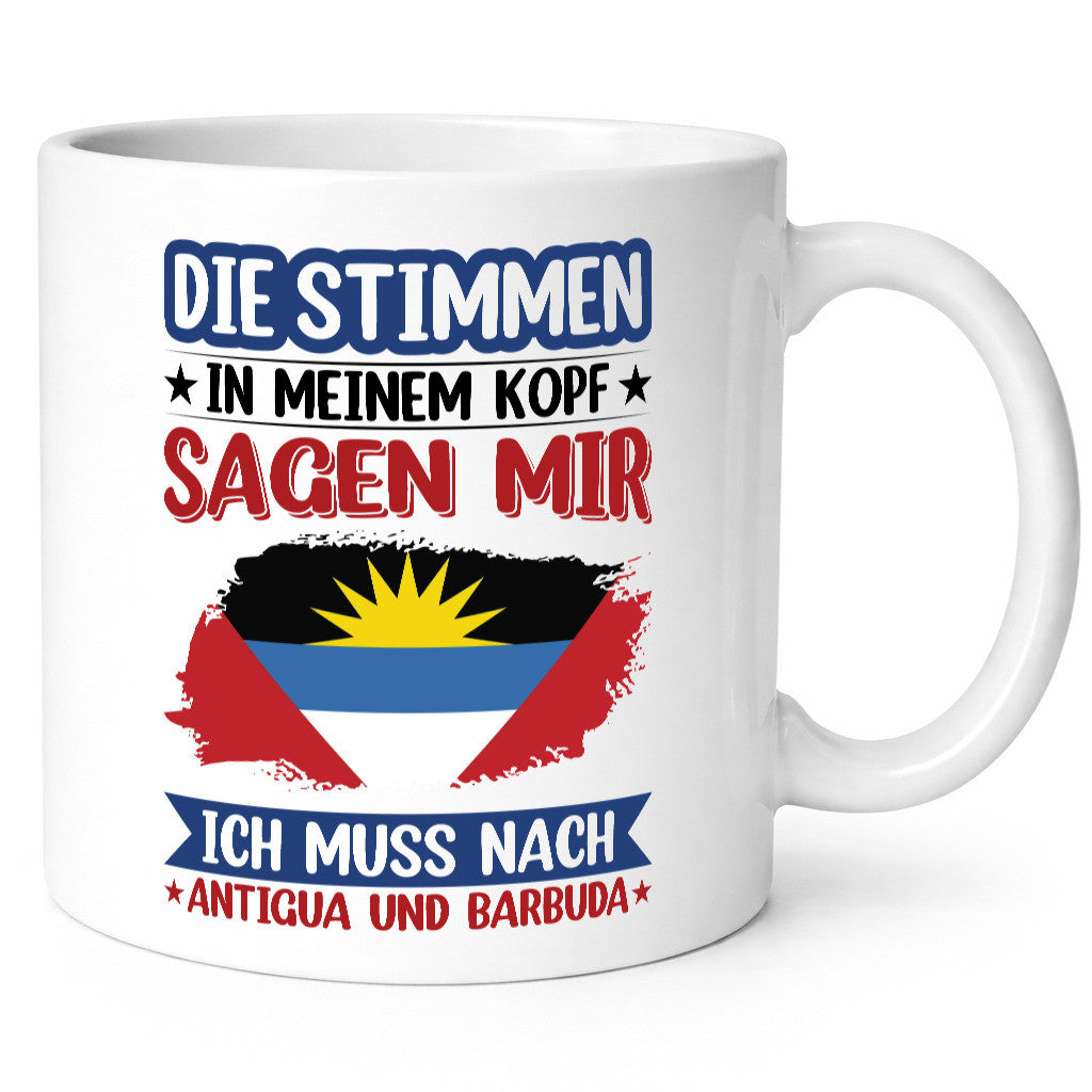Antigua und Barbuda | Urlaub Stimmen in meinem Kopf Geschenkidee Humor Tasse