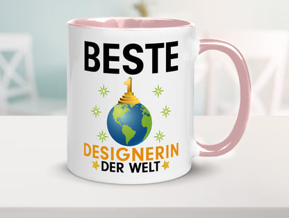 Welt Beste Designerin | Mode lustiger Spruch Geschenk Humor Geschenkidee Tasse