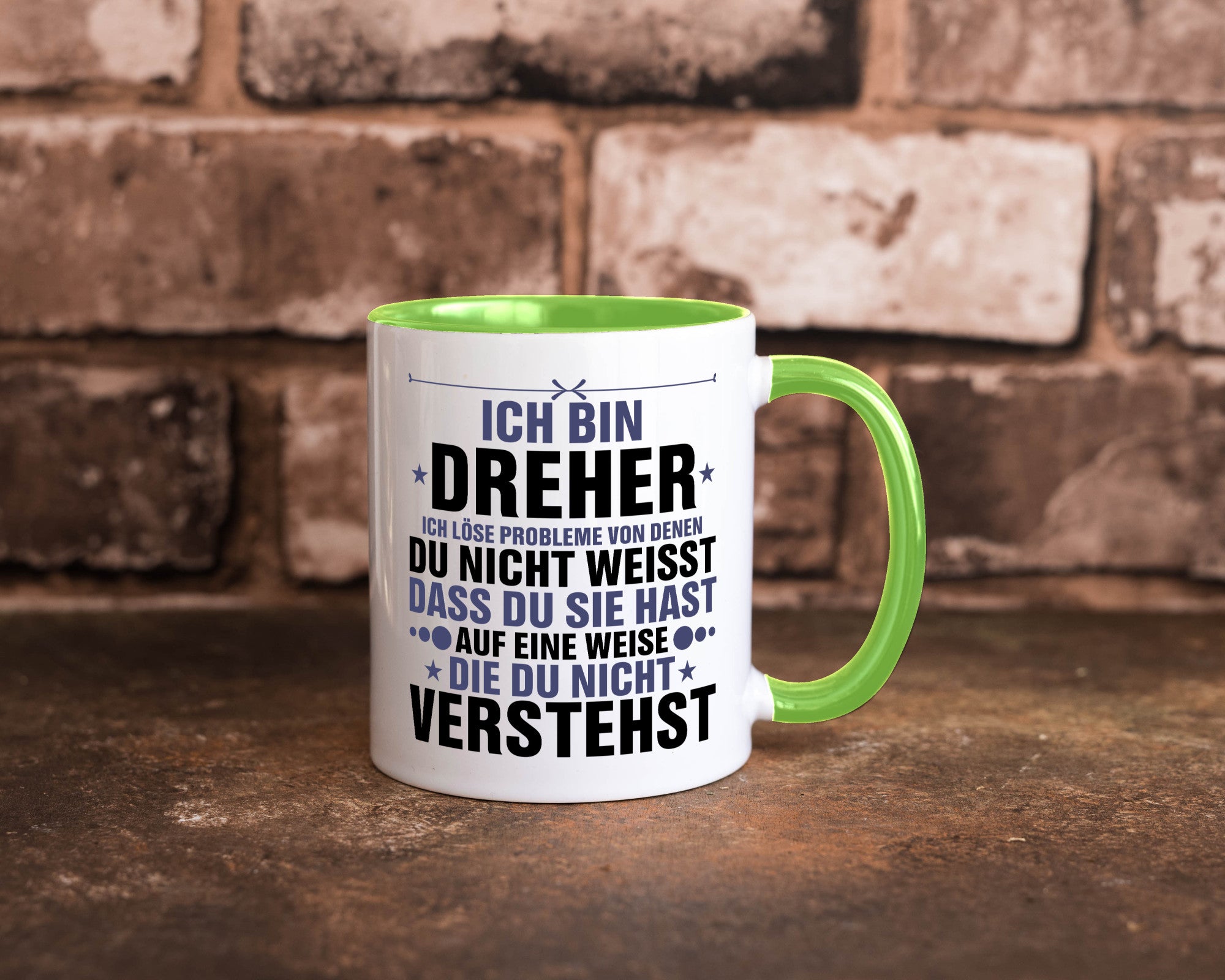 Löse Probleme: Dreher | Fräser lustiger Spruch Geschenk Humor Geschenkidee Tasse