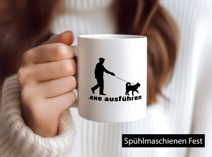 Exe ausführen | Echse Programmierer Informatiker Nerd Humor Geschenkidee Tasse