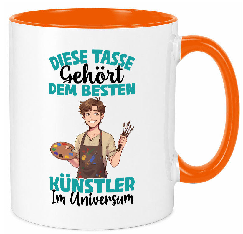 Im Universum: Künstler | Kunst Geschenkidee Humor Tasse