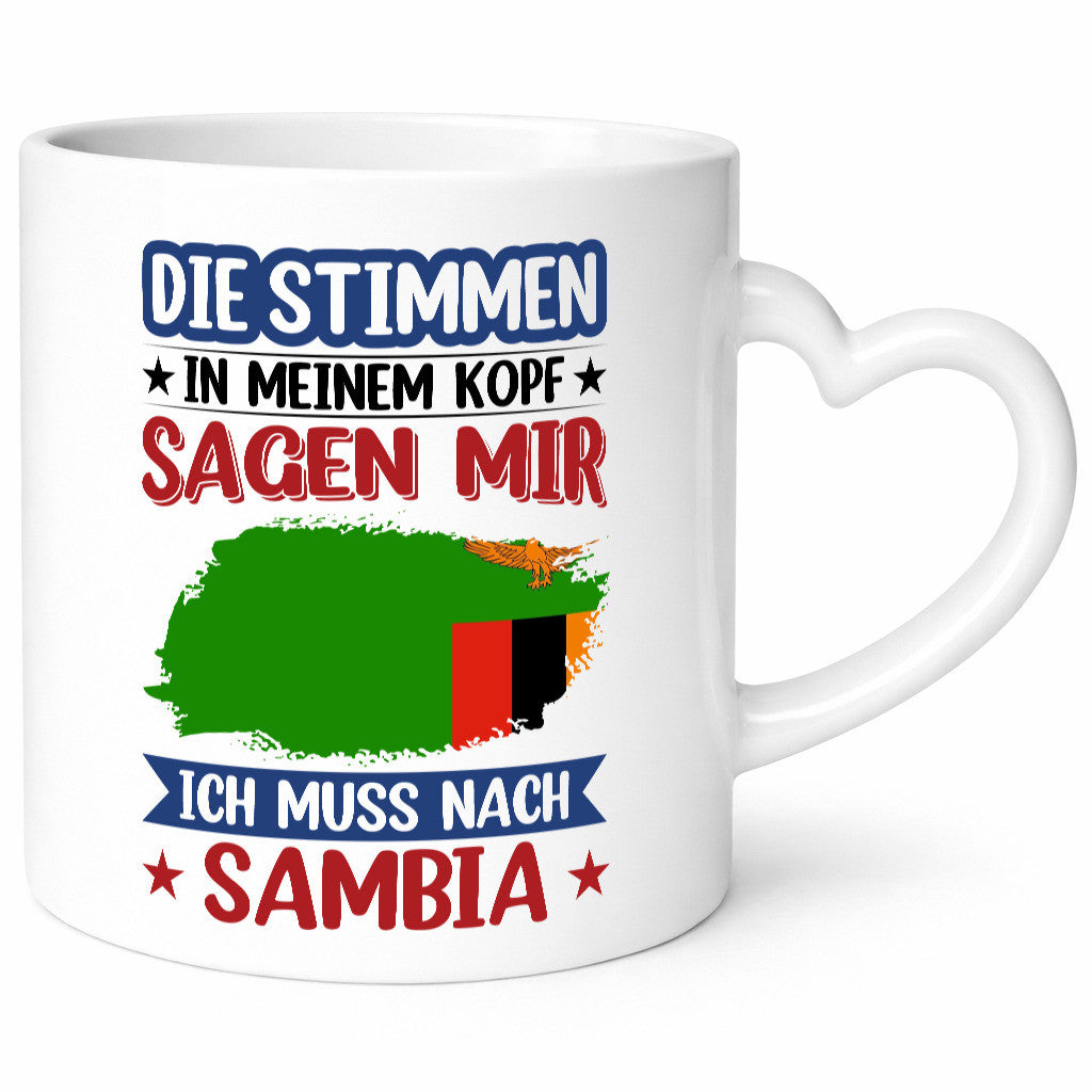Sambia | Urlaub Stimmen in meinem Kopf Traumland v2 lustiger Spruch Geschenk