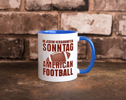American Football | Sportfan Motiv jeden Sonntag Humor Geschenkidee Tasse
