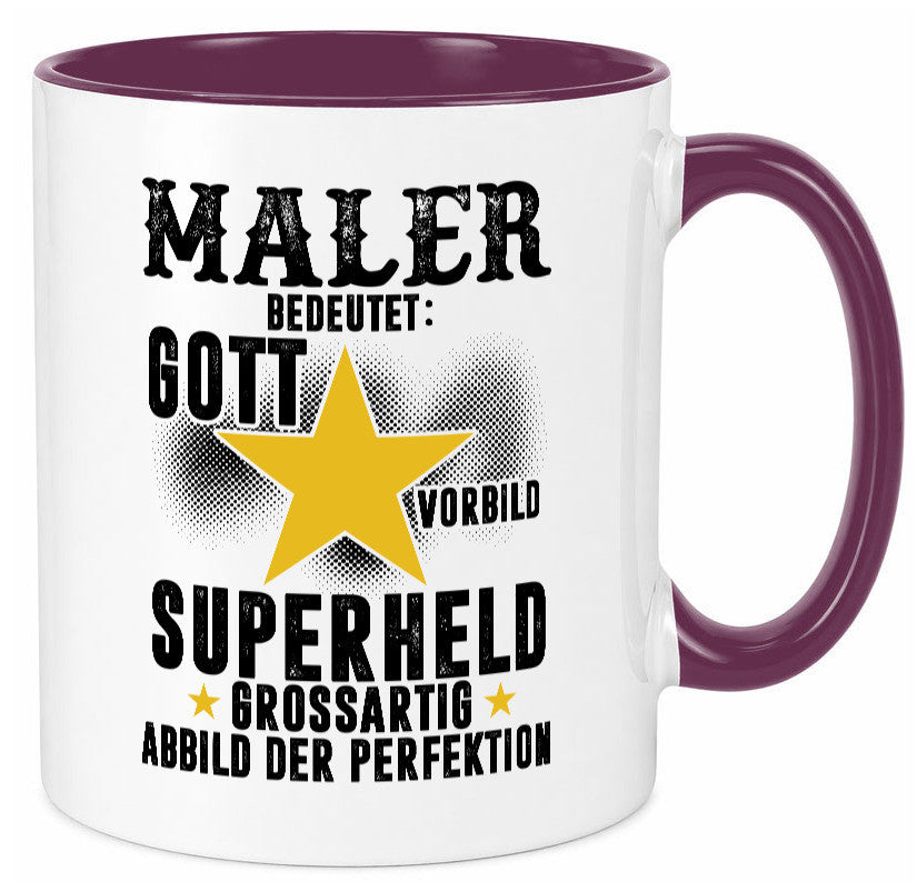 Bedeutung von Maler | Malerei Humor Geschenkidee Tasse