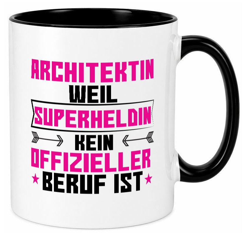 Superheldin Architektin | Architektur Büro Humor Arbeit Kollegen Geschenkidee Tasse