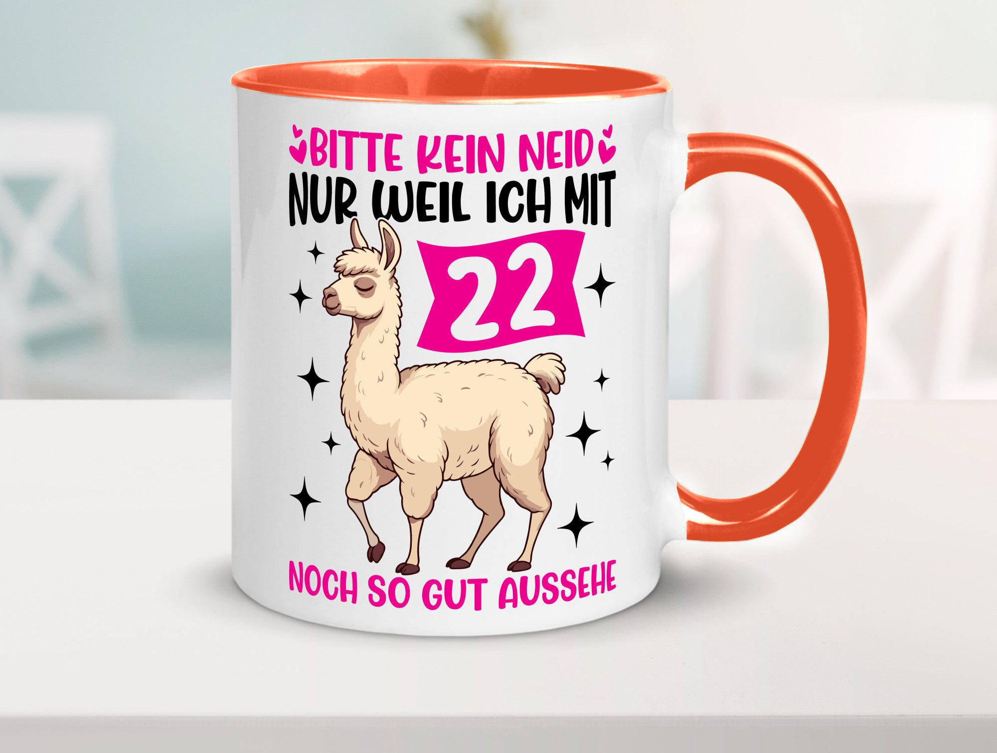 22. Geburtstag | 22 Jahre Lama gut aussehen lustig Geschenkidee Geschenk Tasse