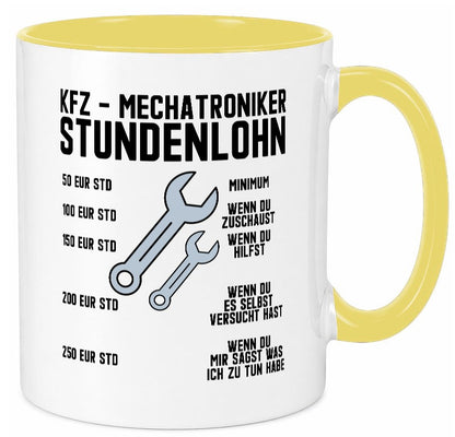 KFZ Mechatroniker | Stundenlohn Automechaniker Spruch Humor Geschenkidee Tasse