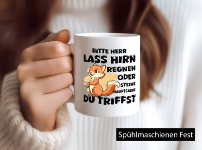 Bitte lass Hirn Regnen | Dumme Menschen Einhorn Geschenkidee Humor Tasse