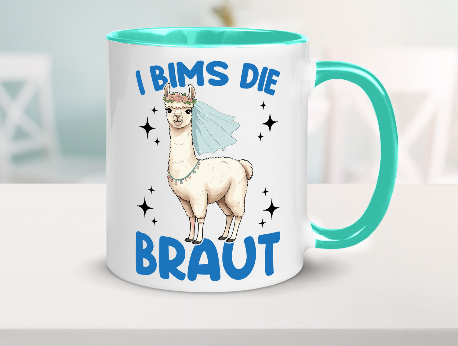 I Bims die Braut | Lama JGA Hochzeit lustig Humor Geschenkidee Geschenk Tasse