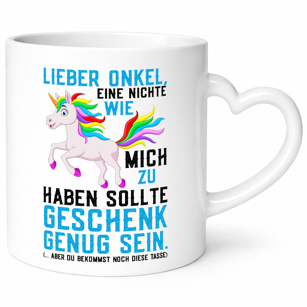 Eine Nichte wie mich | Onkel Einhorn-Comic Regenbogen Geschenk Humor