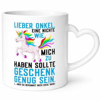 Eine Nichte wie mich | Onkel Einhorn-Comic Regenbogen Geschenk Humor