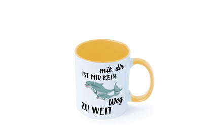 Mir dir ist kein weg zu weit | Delphin Beste Freunde Humor Geschenkidee Tasse