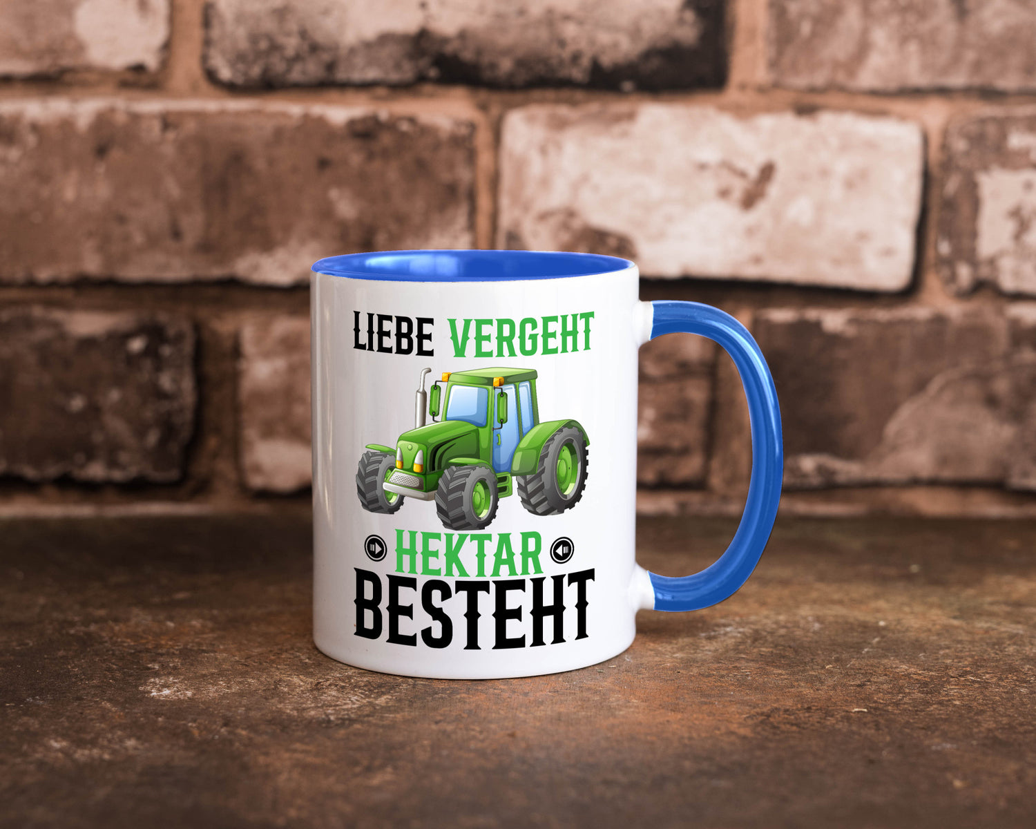 Liebe vergeht Hektar besteht | Traktor Bauer landwirt Humor Geschenkidee Tasse