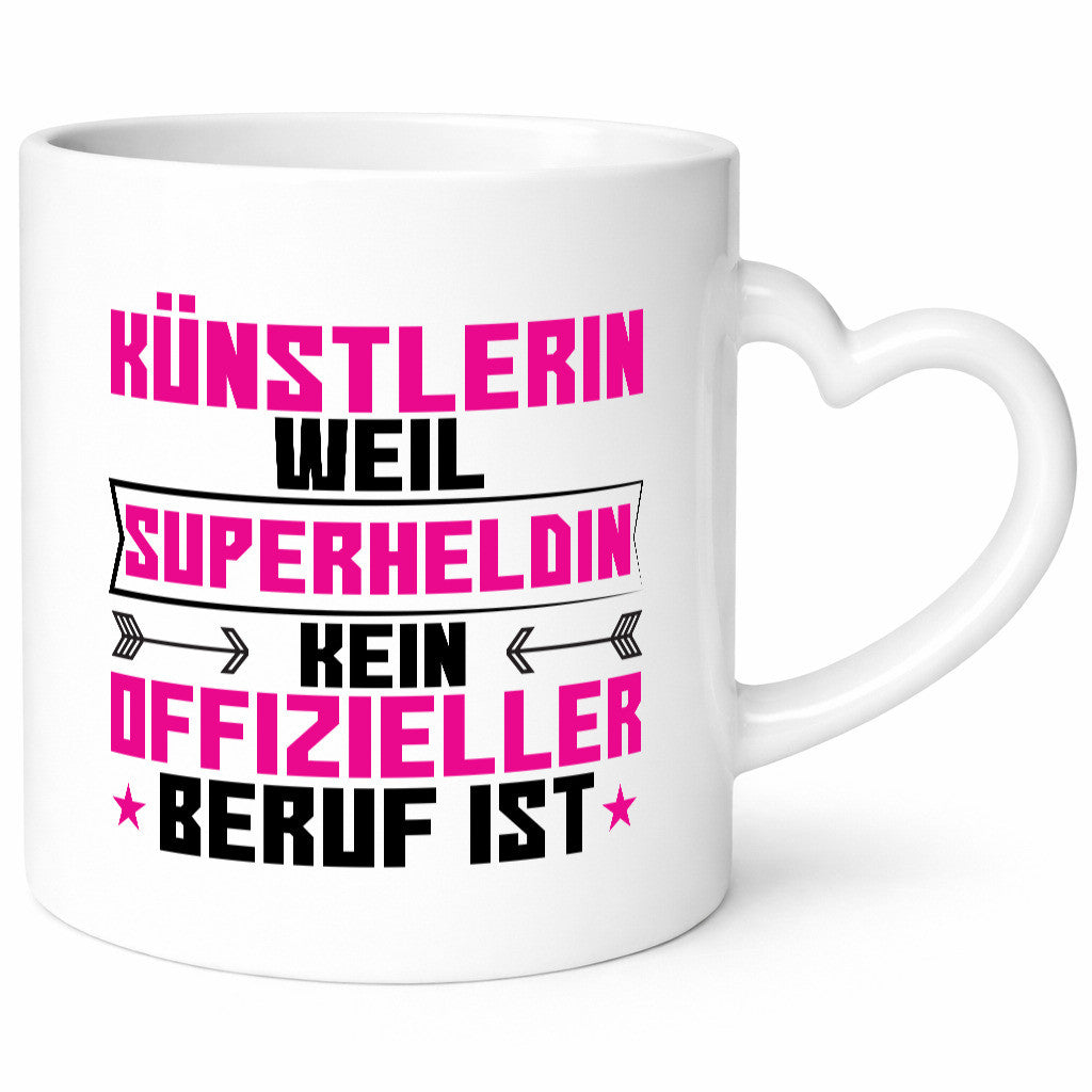 Superheldin Künstlerin| Spruch lustig | Kunst Humor Geschenkidee Tasse