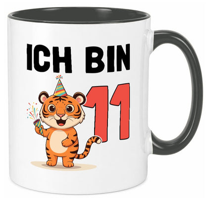 11. Geburtstag | 11 Jahre Tiger lustig Geschenkidee Geschenk Tasse