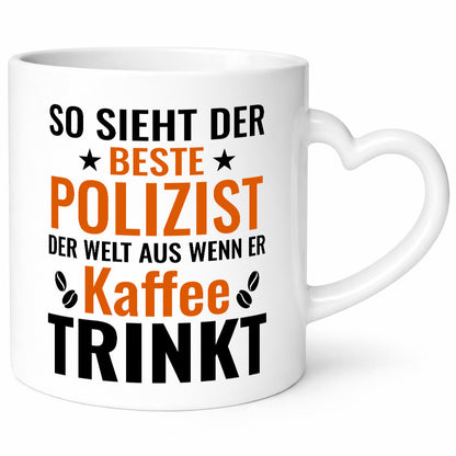 Kaffee trinkt: Polizist | Polizei Geschenkidee Humor Tasse