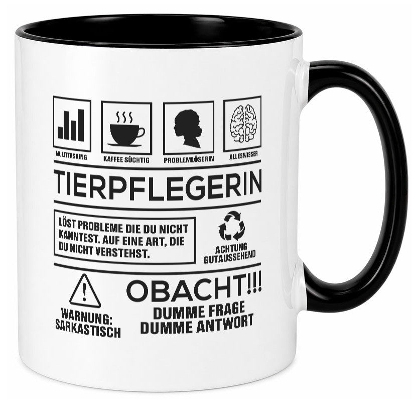 Achtung Probleme Tierpflegerin | Pflegeberuf Tierheim lustiger Spruch Geschenk
