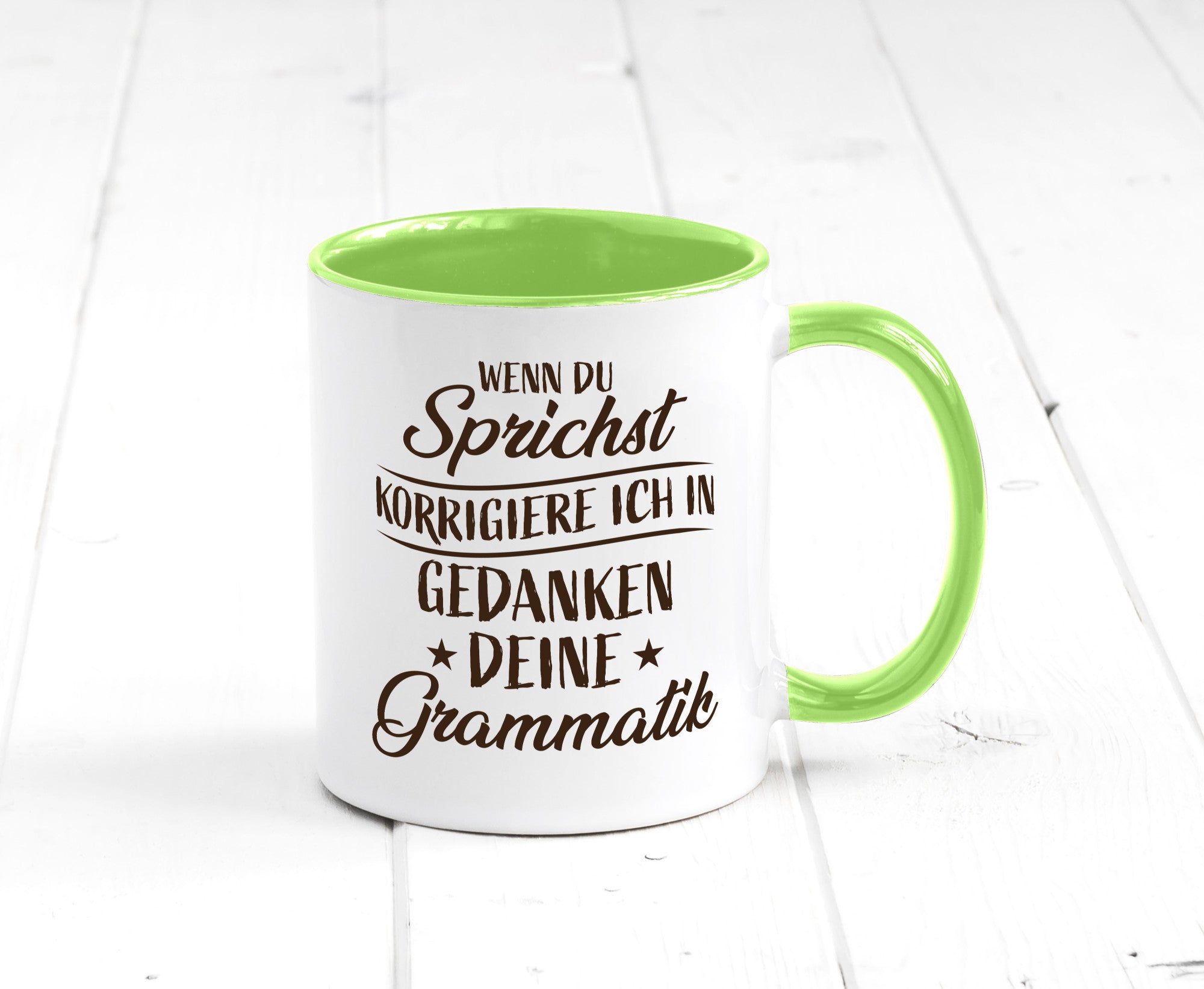 Grammatik korrigieren während du sprichst | Sterne lustig Humor Geschenkidee