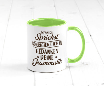 Grammatik korrigieren während du sprichst | Sterne lustig Humor Geschenkidee