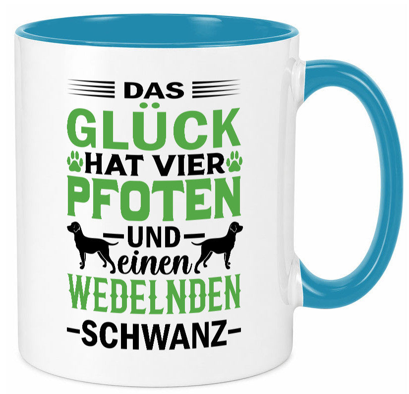 Das Glück hat 4 Pfoten | Hundeliebhaber Ich liebe Hunde Geschenk Tierliebhaber