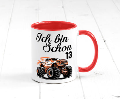 13. Geburtstag | Monster truck 13 Jahre Geschenkidee Humor Tasse