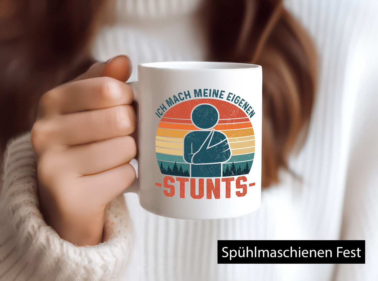 Ich mach meine eigene Stunts | Stuntman Gipsarm v2 lustig Humor Geschenkidee