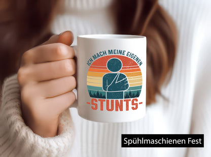 Ich mach meine eigene Stunts | Stuntman Gipsarm v2 lustig Humor Geschenkidee
