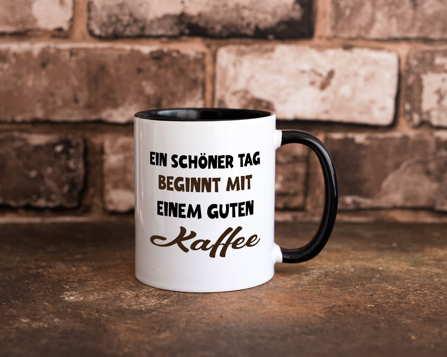 Ein Schöner Tag beginnt mit einem guten Kaffee Geschenk Humor Geschenkidee